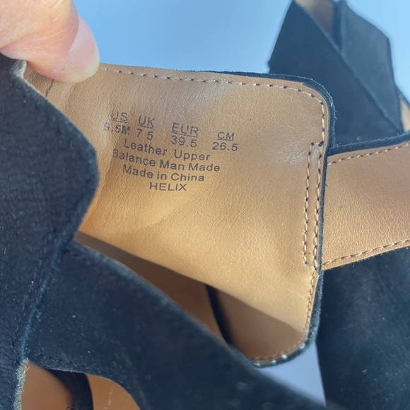 FrancoSarto Black Leather Upper Suede Helix Sandal Size 9.5 - Picture 7 of 7